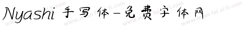 Nyashi 手写体字体转换